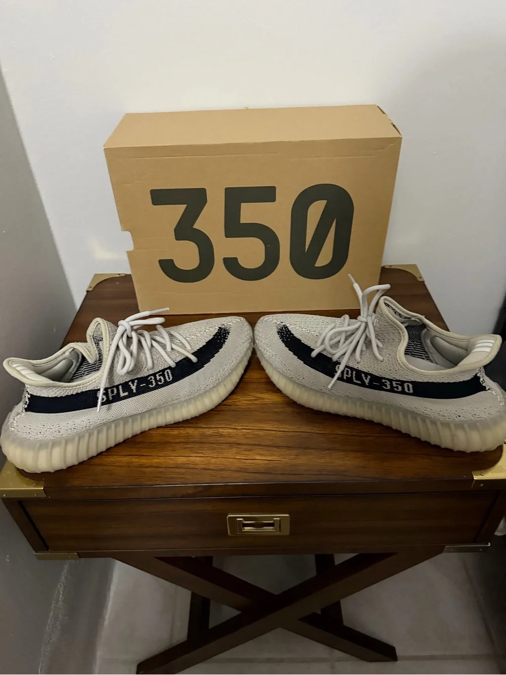 Yeezy Boost 350 V2 slate with Black Stripe